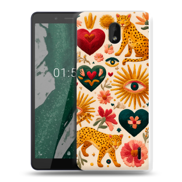 Силиконовый чехол на Nokia 1 Plus с принтом Модный принт Силиконовый чехол на Nokia 1 Plus с принтом Модный принт