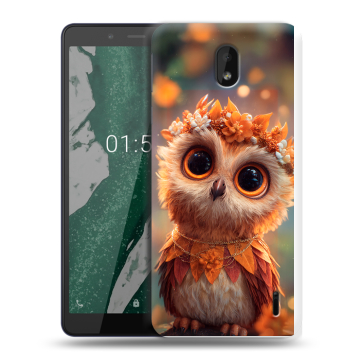 Силиконовый чехол на Nokia 1 Plus с принтом Милая сова