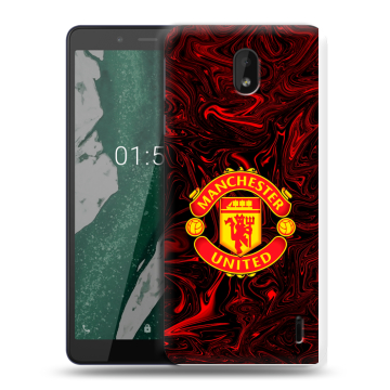 Силиконовый чехол на Nokia 1 Plus с принтом Manchester United