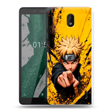 Силиконовый чехол на Nokia 1 Plus с принтом Naruto Наруто