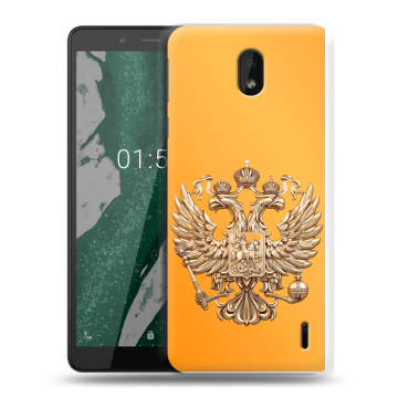 Силиконовый чехол на Nokia 1 Plus с принтом Герб Флаг России