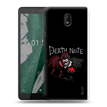 Силиконовый чехол на Nokia 1 Plus с принтом Death note Тетрадь смерти