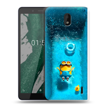 Силиконовый чехол на Nokia 1 Plus с принтом Миньоны Силиконовый чехол на Nokia 1 Plus с принтом Миньоны