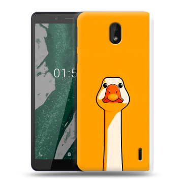 Силиконовый чехол на Nokia 1 Plus с принтом Смешная утка