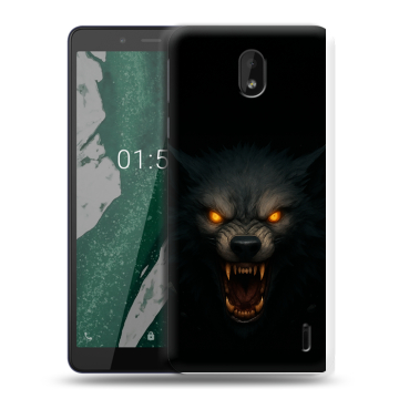 Силиконовый чехол на Nokia 1 Plus с принтом Волк