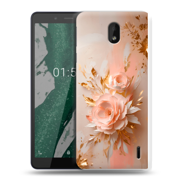 Силиконовый чехол на Nokia 1 Plus с принтом женский