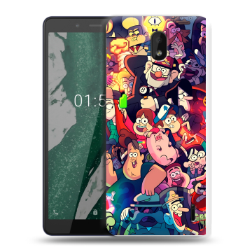 Силиконовый чехол на Nokia 1 Plus с принтом Gravity Falls Гравити Фолз