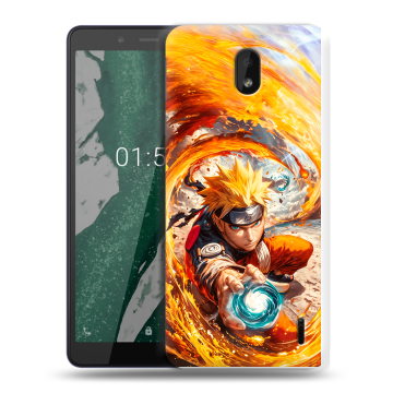 Силиконовый чехол на Nokia 1 Plus с принтом Аниме Наруто Naruto