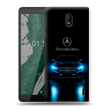 Силиконовый чехол на Nokia 1 Plus с принтом Mercedes Мерседес
