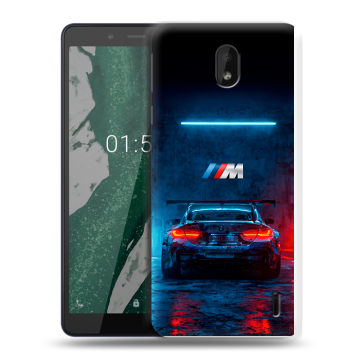 Силиконовый чехол на Nokia 1 Plus с принтом BMW БМВ