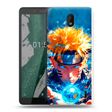 Силиконовый чехол на Nokia 1 Plus с принтом Аниме Наруто Naruto