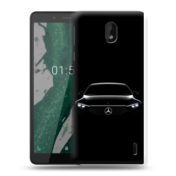 Силиконовый чехол на Nokia 1 Plus с принтом Mercedes Мерседес