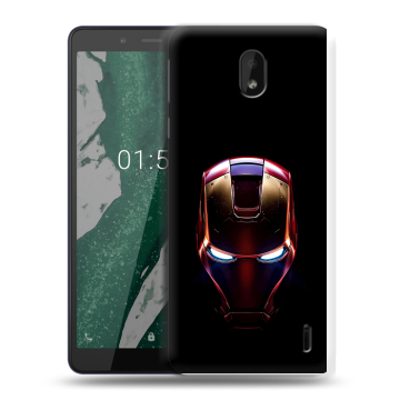 Силиконовый чехол на Nokia 1 Plus с принтом IronMan Железный человек