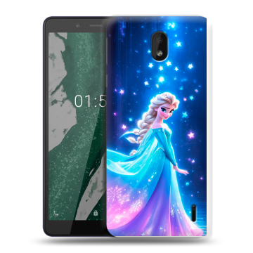 Силиконовый чехол на Nokia 1 Plus с принтом Холодное сердце Frozen