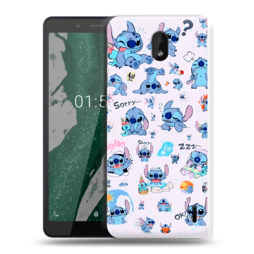 Силиконовый чехол на Nokia 1 Plus с принтом Лило и Стич