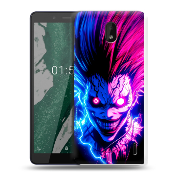 Силиконовый чехол на Nokia 1 Plus с принтом Death note Тетрадь смерти