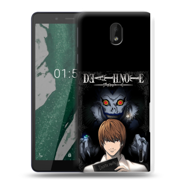 Силиконовый чехол на Nokia 1 Plus с принтом Death note Тетрадь смерти