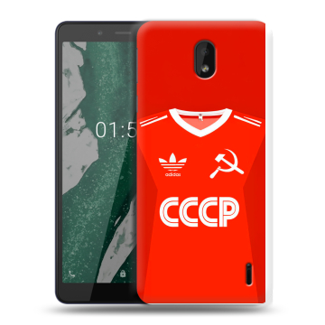 Силиконовый чехол на Nokia 1 Plus с принтом Флаг Герб СССР Силиконовый чехол на Nokia 1 Plus с принтом Флаг Герб СССР