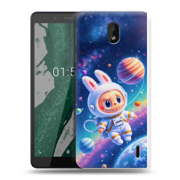 Силиконовый чехол на Nokia 1 Plus с принтом Labubu Лабубу
