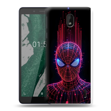 Силиконовый чехол на Nokia 1 Plus с принтом Spiderman Человек паук