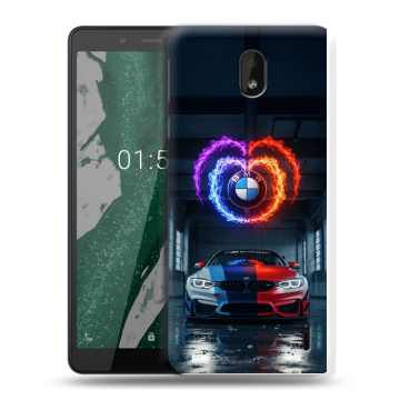 Силиконовый чехол на Nokia 1 Plus с принтом BMW БМВ