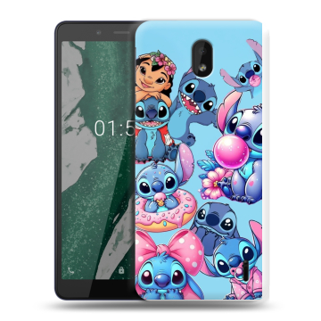 Силиконовый чехол на Nokia 1 Plus с принтом Лило и Стич