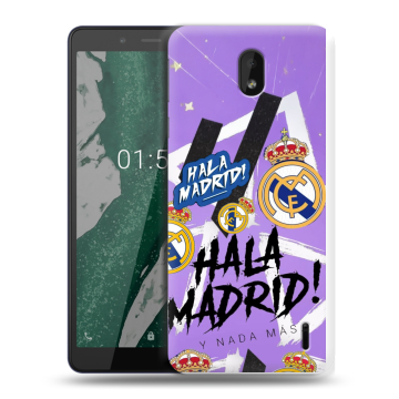 Силиконовый чехол на Nokia 1 Plus с принтом Real Madrid Реал Мадрид