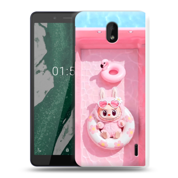 Силиконовый чехол на Nokia 1 Plus с принтом Labubu Лабубу