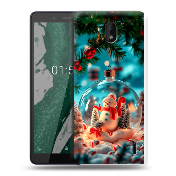 Силиконовый чехол на Nokia 1 Plus с принтом Новый год Силиконовый чехол на Nokia 1 Plus с принтом Новый год