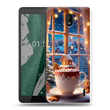 Силиконовый чехол на Nokia 1 Plus с принтом Новый год Силиконовый чехол на Nokia 1 Plus с принтом Новый год