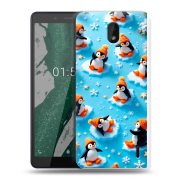Силиконовый чехол на Nokia 1 Plus с принтом Новый год Силиконовый чехол на Nokia 1 Plus с принтом Новый год