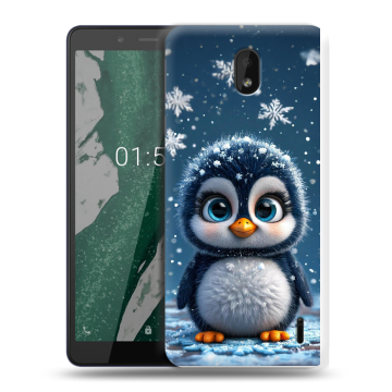 Силиконовый чехол на Nokia 1 Plus с принтом Новый год Силиконовый чехол на Nokia 1 Plus с принтом Новый год