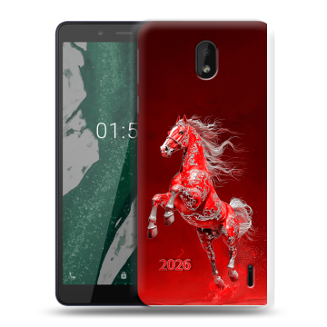 Силиконовый чехол на Nokia 1 Plus с принтом Новый год Силиконовый чехол на Nokia 1 Plus с принтом Новый год