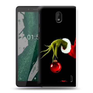 Силиконовый чехол на Nokia 1 Plus с принтом Новый год Гринч Силиконовый чехол на Nokia 1 Plus с принтом Новый год Гринч