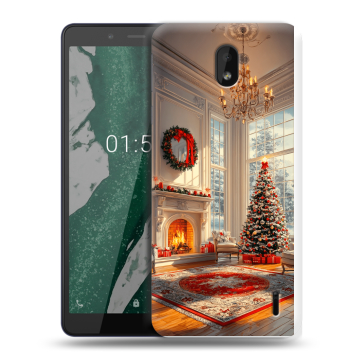 Силиконовый чехол на Nokia 1 Plus с принтом Новый год Силиконовый чехол на Nokia 1 Plus с принтом Новый год
