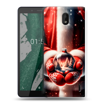 Силиконовый чехол на Nokia 1 Plus с принтом Новый год Силиконовый чехол на Nokia 1 Plus с принтом Новый год