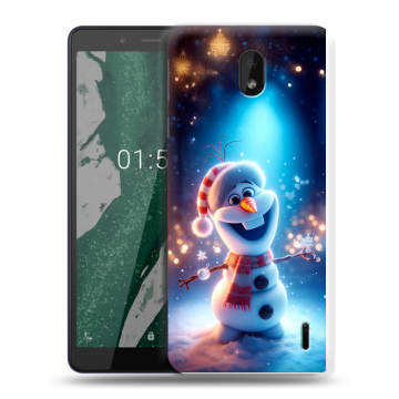 Силиконовый чехол на Nokia 1 Plus с принтом Новый год Силиконовый чехол на Nokia 1 Plus с принтом Новый год