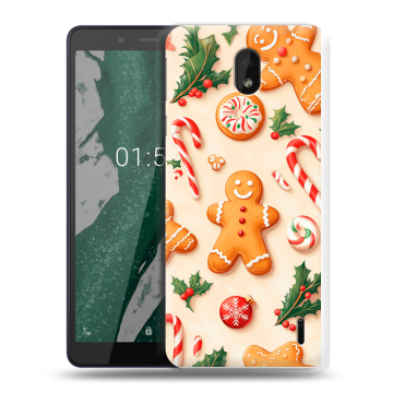 Силиконовый чехол на Nokia 1 Plus с принтом Новый год Силиконовый чехол на Nokia 1 Plus с принтом Новый год