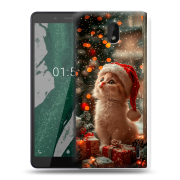 Силиконовый чехол на Nokia 1 Plus с принтом Новый год Силиконовый чехол на Nokia 1 Plus с принтом Новый год