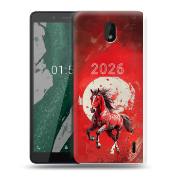 Силиконовый чехол на Nokia 1 Plus с принтом Новый год Силиконовый чехол на Nokia 1 Plus с принтом Новый год