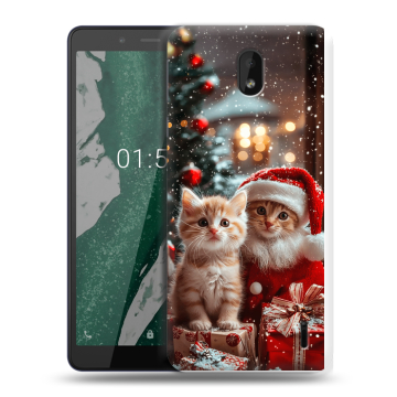 Силиконовый чехол на Nokia 1 Plus с принтом Новый год Силиконовый чехол на Nokia 1 Plus с принтом Новый год