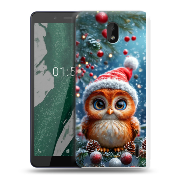 Силиконовый чехол на Nokia 1 Plus с принтом Новый год Силиконовый чехол на Nokia 1 Plus с принтом Новый год