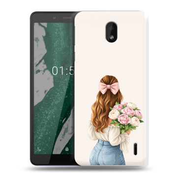 Силиконовый чехол на Nokia 1 Plus с принтом женский