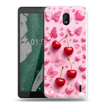 Силиконовый чехол на Nokia 1 Plus с принтом для девочек