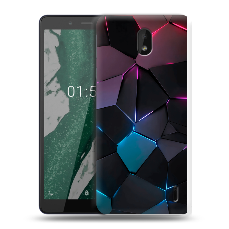 Силиконовый чехол на Nokia 1 Plus с принтом Геометрия неона Силиконовый чехол на Nokia 1 Plus с принтом Геометрия неона