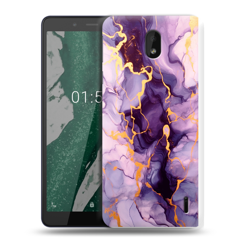 Силиконовый чехол на Nokia 1 Plus с принтом Мрамор Силиконовый чехол на Nokia 1 Plus с принтом Мрамор