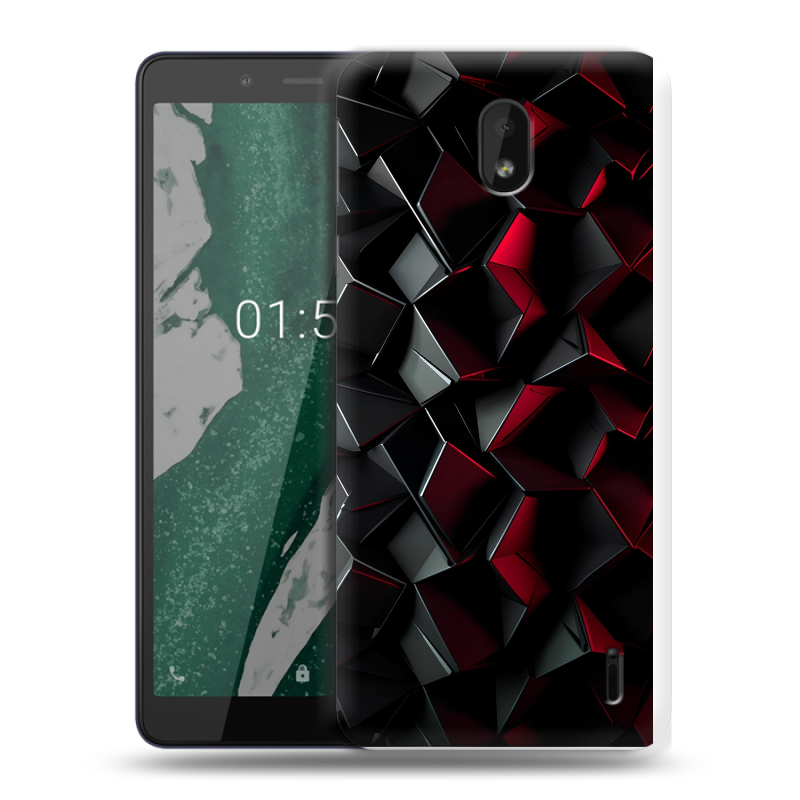 Силиконовый чехол на Nokia 1 Plus с принтом Абстракция Силиконовый чехол на Nokia 1 Plus с принтом Абстракция