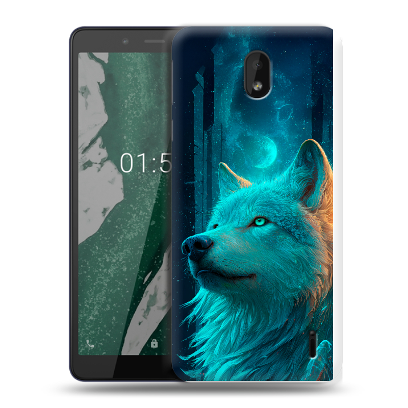 Силиконовый чехол на Nokia 1 Plus с принтом бабочки саккура Силиконовый чехол на Nokia 1 Plus с принтом бабочки саккура