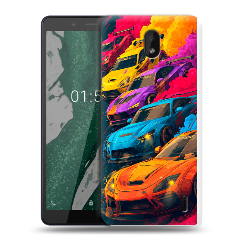 Силиконовый чехол на Nokia 1 Plus с принтом Тачки Силиконовый чехол на Nokia 1 Plus с принтом Тачки