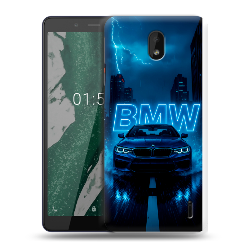 Силиконовый чехол на Nokia 1 Plus с принтом BMW БМВ Силиконовый чехол на Nokia 1 Plus с принтом BMW БМВ